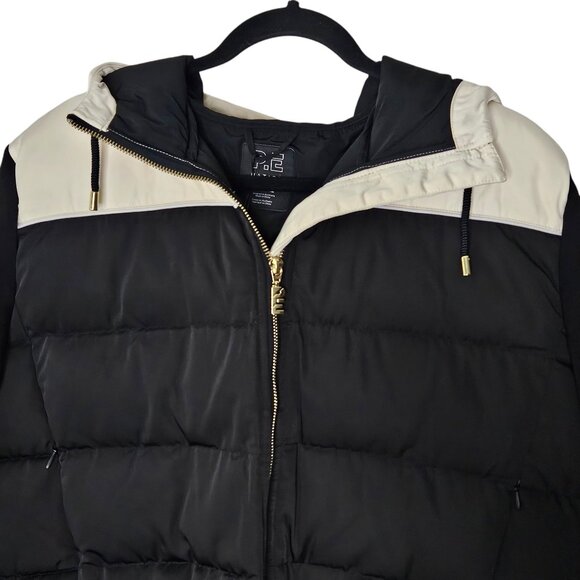 P.E Nation Parallel Cream Black‎ Quilted Hooded Puffer Jacket Size XL - Picture 6 of 15